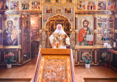 Slujirea Patriarhului în Duminica după Nașterea Domnului la schitul „Sfântul Alexandru Nevski”