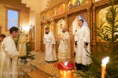 Патриарший экзарх всея Беларуси совершил Литургию в храме преподобного Паисия Святогорца города Слуцка