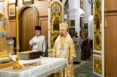 В праздник Обрезания Господня Патриарший экзарх всея Беларуси совершил Литургию в Свято-Духовом кафедральном соборе города Минска