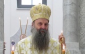 Поздравление Святейшего Патриарха Сербского Порфирия Святейшему Патриарху Кириллу с годовщиной интронизации