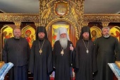The Metropolitan of All America and Canada Tikhon meets with a delegation from the Ukrainian Orthodox Church