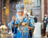 Slujirea Patriarhului de sărbătoarea Întâmpinării Domnului în Catedrala „Hristos Mântuitorul” din Moscova