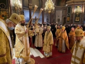 Metropolitans Hilarion of Volokolamsk and John of Dubna celebrate Divine Liturgy at the Alexander Nevsky Cathedral in Paris