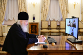 Робоча нарада Святішого Патріарха Кирила з керуючим справами Московської Патріархії та головою Навчального комітету