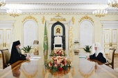 Святейший Патриарх Кирилл провел рабочую встречу с председателем Синодального отдела по взаимодействию с Вооруженными силами и правоохранительными органами