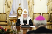 Святейший Патриарх Кирилл встретился с Апостольским нунцием в России