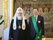 Встреча Святейшего Патриарха Кирилла с А.Б. Миллером