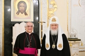 Состоялась встреча Святейшего Патриарха Кирилла с Апостольским нунцием в России