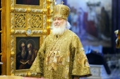 В Неделю сыропустную Предстоятель Русской Церкви совершил Литургию в Храме Христа Спасителя