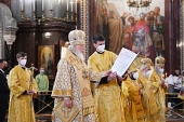 В Неделю Торжества Православия Предстоятель Русской Церкви совершил Литургию в Храме Христа Спасителя