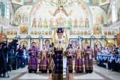 В Неделю 3-ю Великого поста Предстоятель Русской Церкви освятил храм великомученика Димитрия Солунского в Хорошеве г. Москвы