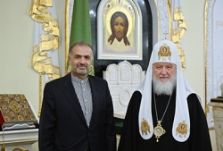 His Holiness Patriarch Kirill of Moscow and All Russia meets with Iranian Ambassador to Russia