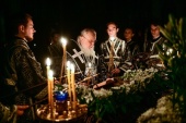 Напередодні Великої Суботи Святіший Патріарх Кирил звершив утреню з чином поховання в Храмі Христа Спасителя