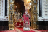 У день свята Світлого Христового Воскресіння Святіший Патріарх Кирил очолив урочисте богослужіння в Храмі Христа Спасителя