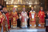 Блаженніший митрополит Київський Онуфрій звершив великоднє богослужіння у Києво-Печерській лаврі