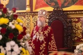 Митрополит Астанайський і Казахстанський Олександр очолив великоднє богослужіння у Вознесенському соборі Алма-Ати