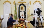 Святіший Патріарх Кирил зустрівся з губернатором Пензенської області О.В. Мельниченком та митрополитом Пензенським і Нижньоломівським Серафимом