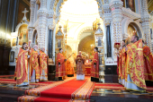 Патриаршее служение в Неделю 6-ю по Пасхе в Храме Христа Спасителя в Москве