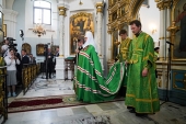 Святейший Патриарх Кирилл совершил вечернее богослужение в Свято-Духовом кафедральном соборе г. Минска