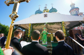 Патриаршее служение в праздник Пятидесятницы в Троице-Сергиевой лавре
