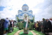 Крестный ход к строящемуся Троицкому кафедральному собору состоялся в городе Сургуте