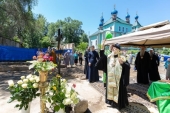 Глава Казахстанского митрополичьего округа совершил закладку духовно-просветительского центра во имя священномучеников Иоанна и Константина Талгарских