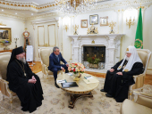 Встреча Святейшего Патриарха Кирилла с главой Республики Северная Осетия-Алания С.И. Меняйло и епископом Владикавказским Герасимом