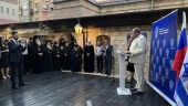 Блаженнейший Патриарх Иерусалимский Феофил III посетил прием в честь Дня России