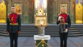 Частицу Вечного огня доставили из Бреста в главный храм Вооруженных сил России в Кубинке