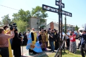В Хабаровском крае освящен поклонный крест в память об убитом в начале ХХ века православном священнике