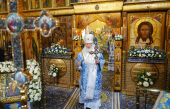Патріарше служіння у день свята Казанської ікони Божої Матері в Казанському соборі на Червоній площі у Москві