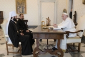 Metropolitan Anthony of Volokolamsk meets with Pope Francis of Rome