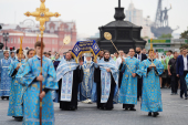 Утреня с чином Погребения Пресвятой Богородицы в Храме Христа Спасителя в Москве