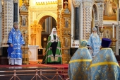 Слово Святішого Патріарха Кирила у день свята Успіння Божої Матері після Літургії в Храмі Христа Спасителя