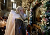 В Донской монастырь г. Москвы принесена чудотворная Донская икона Божией Матери