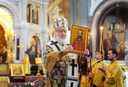 Святейший Патриарх Кирилл совершил Литургию в Храме Христа Спасителя, за которой состоялось прославление в лике святых протоиерея Михаила Союзова