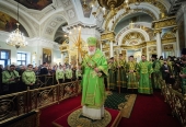 Ο Προκαθήμενος της Ρωσικής Εκκλησίας τέλεσε τη Θεία Λειτουργία στη σταυροπηγιακή ιερά μονή του Αγίου Δανιήλ Μόσχας