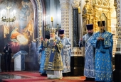 В канун праздника Рождества Пресвятой Богородицы Святейший Патриарх Кирилл совершил всенощное бдение в Храме Христа Спасителя в Москве