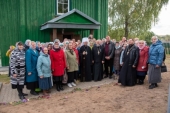 Патриарший экзарх всея Беларуси совершил чин великого освящения храма Преображения Господня в деревне Грицковичи Крупского района