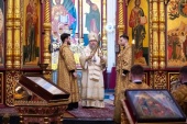В Неделю 15-ю по Пятидесятнице глава Казахстанского митрополичьего округа совершил Литургию в Вознесенском кафедральном соборе г. Алма-Аты
