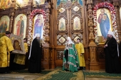 Святейший Патриарх Кирилл совершил утреню всенощного бдения в Александро-Невском соборе г. Нижнего Новгорода