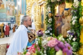 Патриарший экзарх всея Беларуси возглавил престольное торжество прихода храма иконы Божией Матери «Избавительница» города Жодино