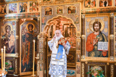 Патриаршее служение в праздник Казанской иконы Божией Матери в Александро-Невском скиту