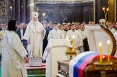 Святейший Патриарх Кирилл совершил отпевание протоиерея Михаила Васильева