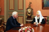 Святіший Патріарх Кирил зустрівся з послом Росії у Білорусі Б.В. Гризловим