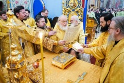 Святіший Патріарх Кирил освятив храм Різдва Пресвятої Богородиці на Кулішках (Аланське подвір'я) та очолив хіротонію архімандрита Петра (Прутяну) в єпископа Кафського