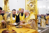 Предстоятель Русской Церкви освятил храм равноапостольных Мефодия и Кирилла в Ростокине г. Москвы