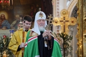 Patriarch Kirill celebrates Great Vespers on the occasion of the Nativity of Christ in the Christ the Saviour Cathedral