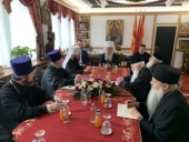 Metropolitan Anthony of Volokolamsk meets with His Beatitude Stefan, Archbishop of Ohrid and Macedonia