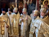 Metropolitan Anthony of Volokolamsk attends service at the Lesnovo monastery